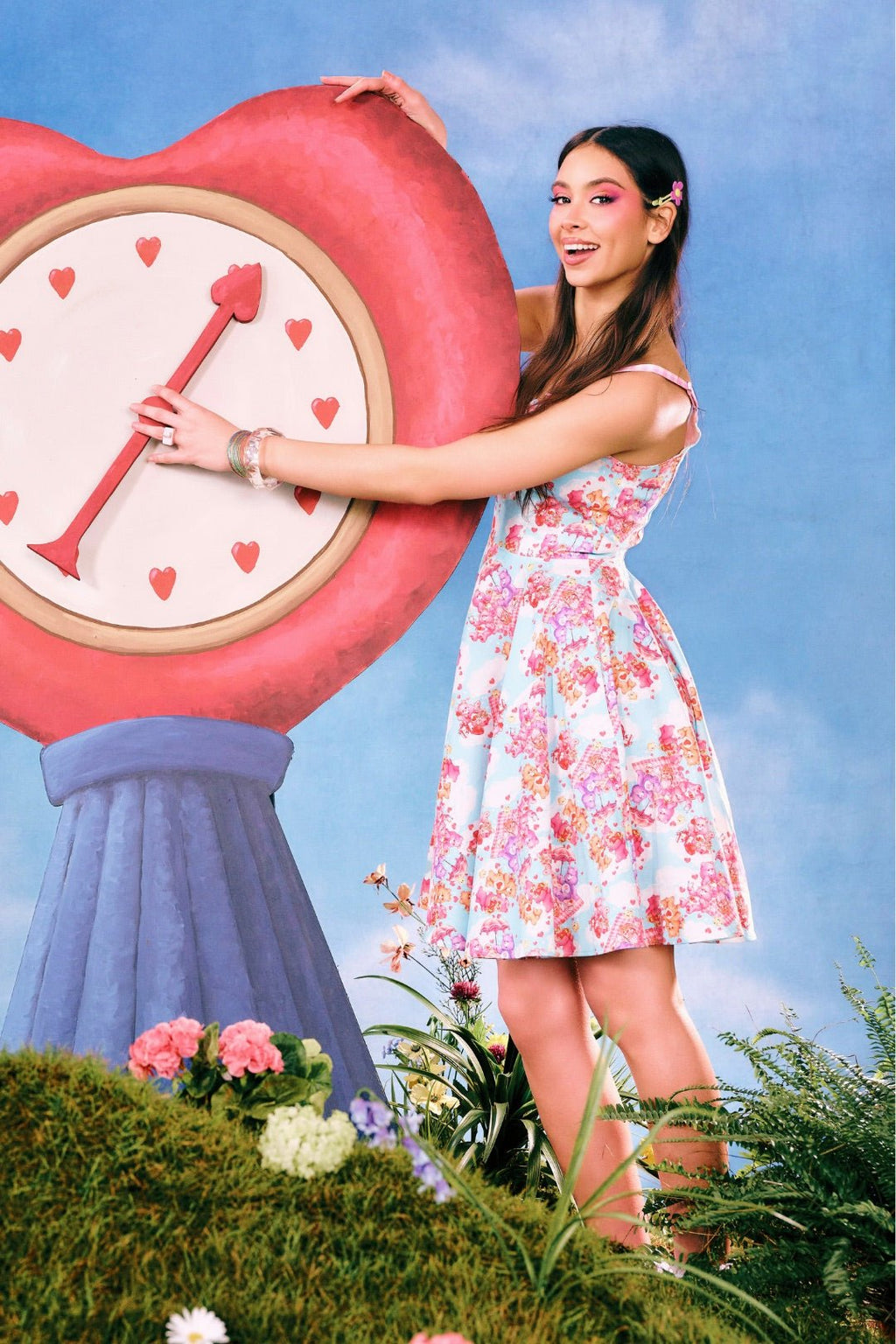 Hell Bunny Care Bears Picnic Flare Dress - Unique Vintage - Womens, DRESSES, SWING