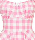 Hell Bunny Pink Gingham Swing Dress - Unique Vintage - Womens, DRESSES, SWING