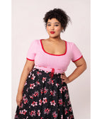 Hell Bunny Pink Hannah Top - Unique Vintage - Womens, TOPS, SHIRTS