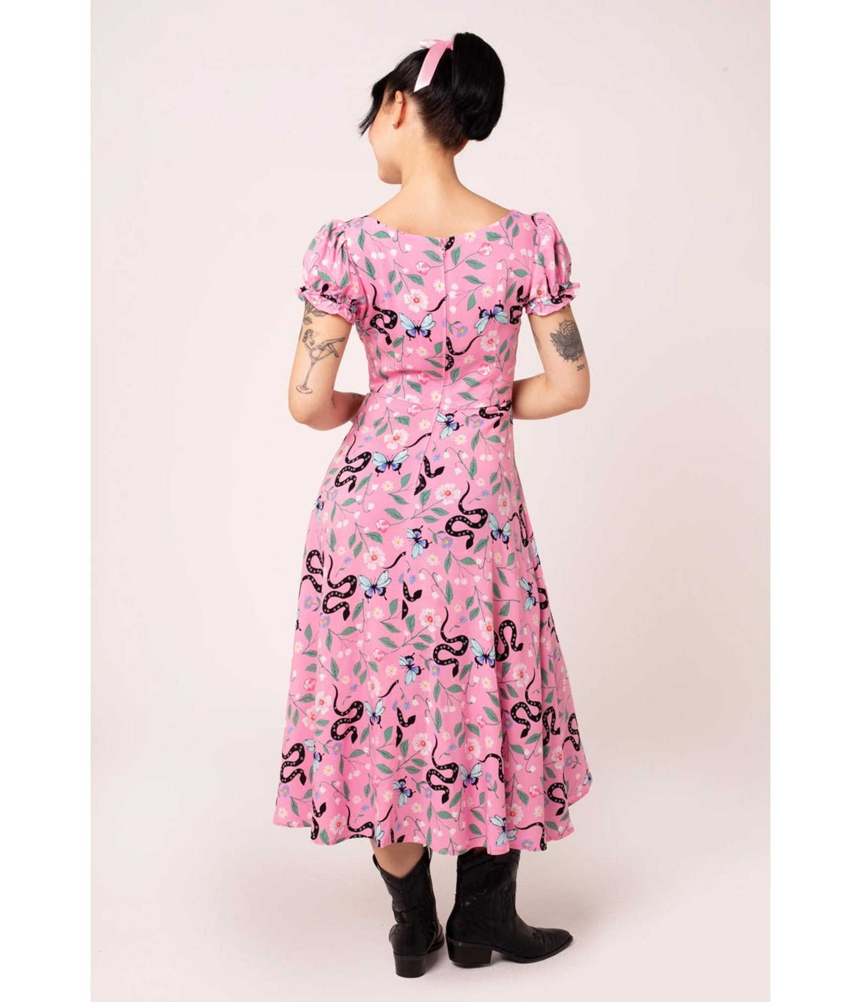 Hell Bunny Pink Ma Bohmeme Dress - Unique Vintage - Womens, DRESSES, SWING