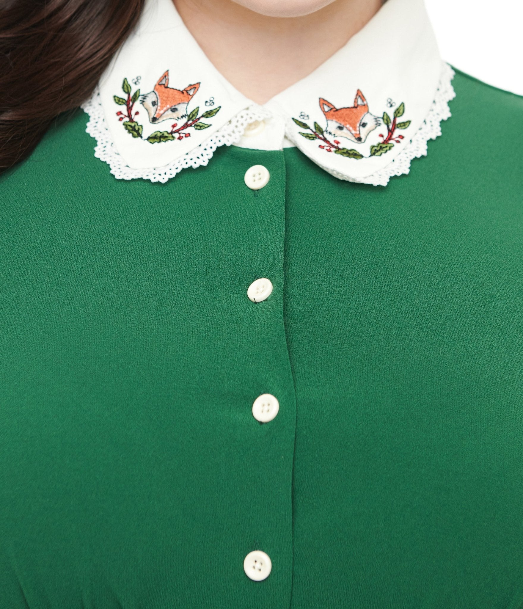 Hell Bunny Plus Size 1950s Green Basil Fox Mini Dress - Unique Vintage - Womens, DRESSES, FIT AND FLARE