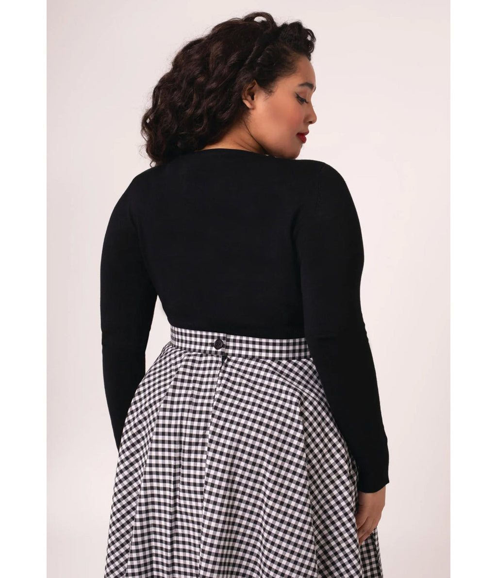 Hell Bunny Plus Size Black Strawberry Francois Cardigan - Unique Vintage - Womens, TOPS, SWEATERS