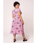 Hell Bunny Plus Size Pink Ma Bohmeme Dress - Unique Vintage - Womens, DRESSES, SWING