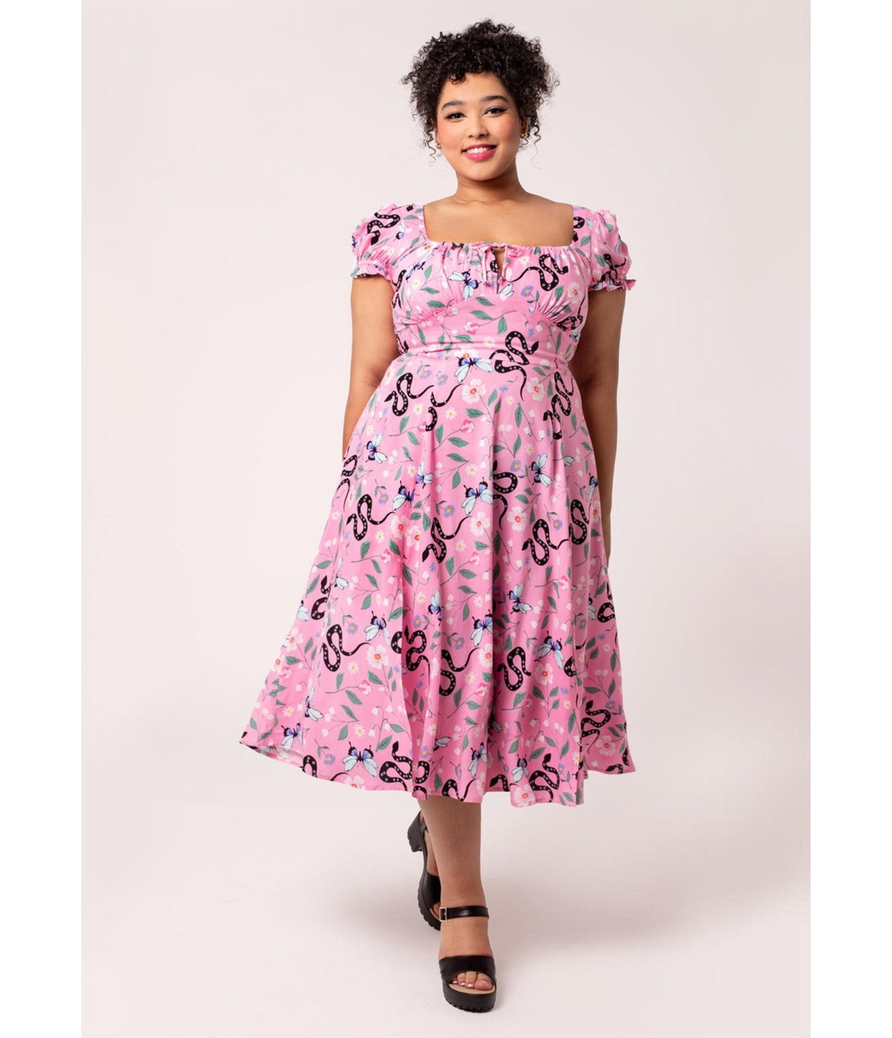 Ma Boheme Midi Dress - Pink / 3XL Ma Boheme Midi Dress - Pink / 3XL