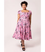 Hell Bunny Plus Size Pink Ma Bohmeme Dress - Unique Vintage - Womens, DRESSES, SWING
