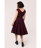 Hell Bunny Red Plaid Carmina Swing Dress - Unique Vintage - Womens, DRESSES, SWING