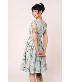 Hell Bunny Sky Blue Woodland Print Swing Dress - Unique Vintage - Womens, DRESSES, SWING