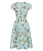 Hell Bunny Sky Blue Woodland Print Swing Dress - Unique Vintage - Womens, DRESSES, SWING