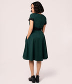 Hell Bunny Teal and Black Jessica Dress - Unique Vintage - Womens, DRESSES, A - LINE