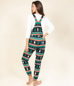 Holiday Fair Isle Pajama Overalls - Unique Vintage - Womens, BOTTOMS, Loungewear