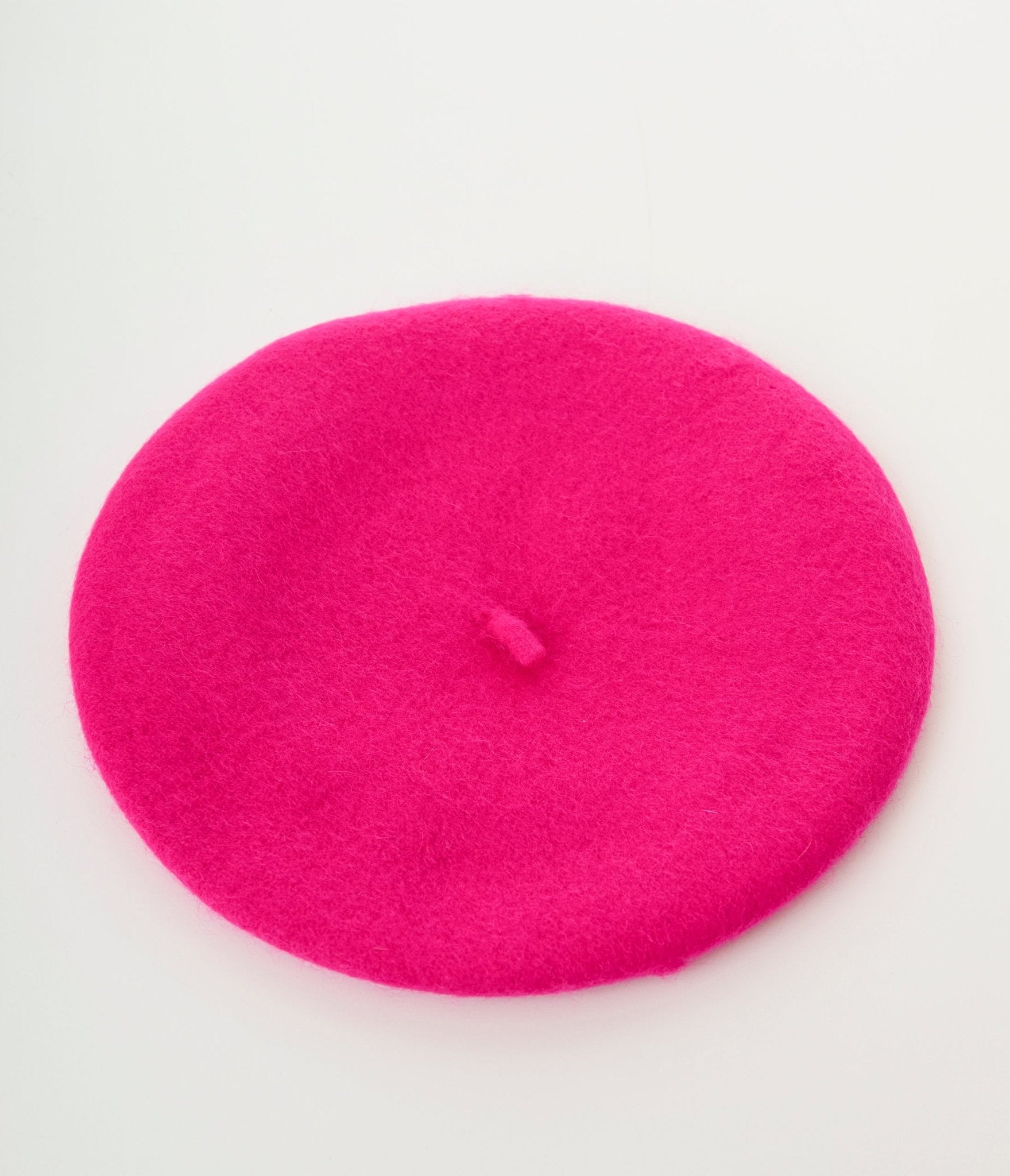 Hot Pink Classic Vintage Parisian Beret - Unique Vintage - Womens, ACCESSORIES, HATS