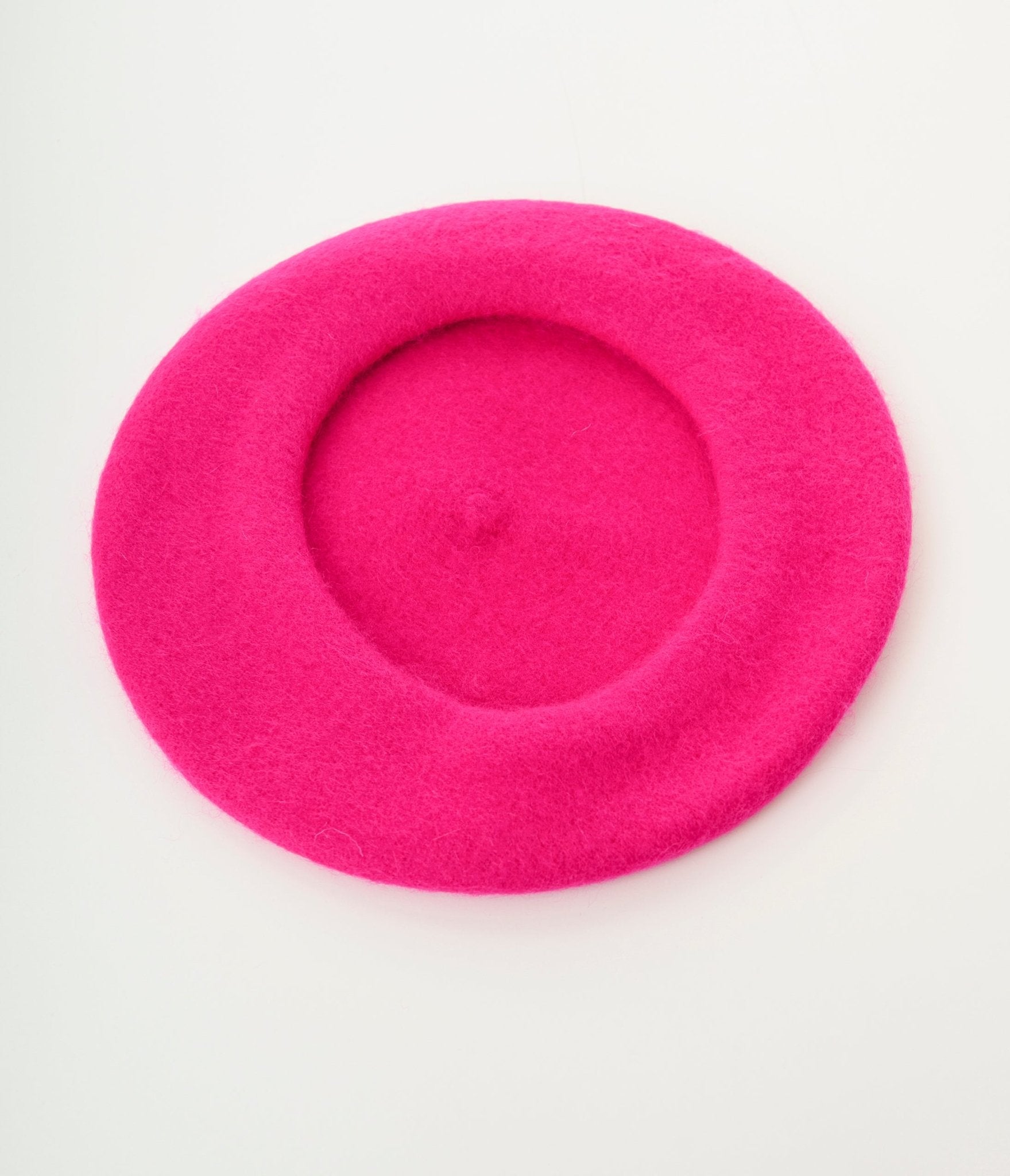 Hot Pink Classic Vintage Parisian Beret - Unique Vintage - Womens, ACCESSORIES, HATS
