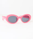 Hot Pink Puffy Sunglasses - Unique Vintage - Womens, ACCESSORIES, SUNGLASSES