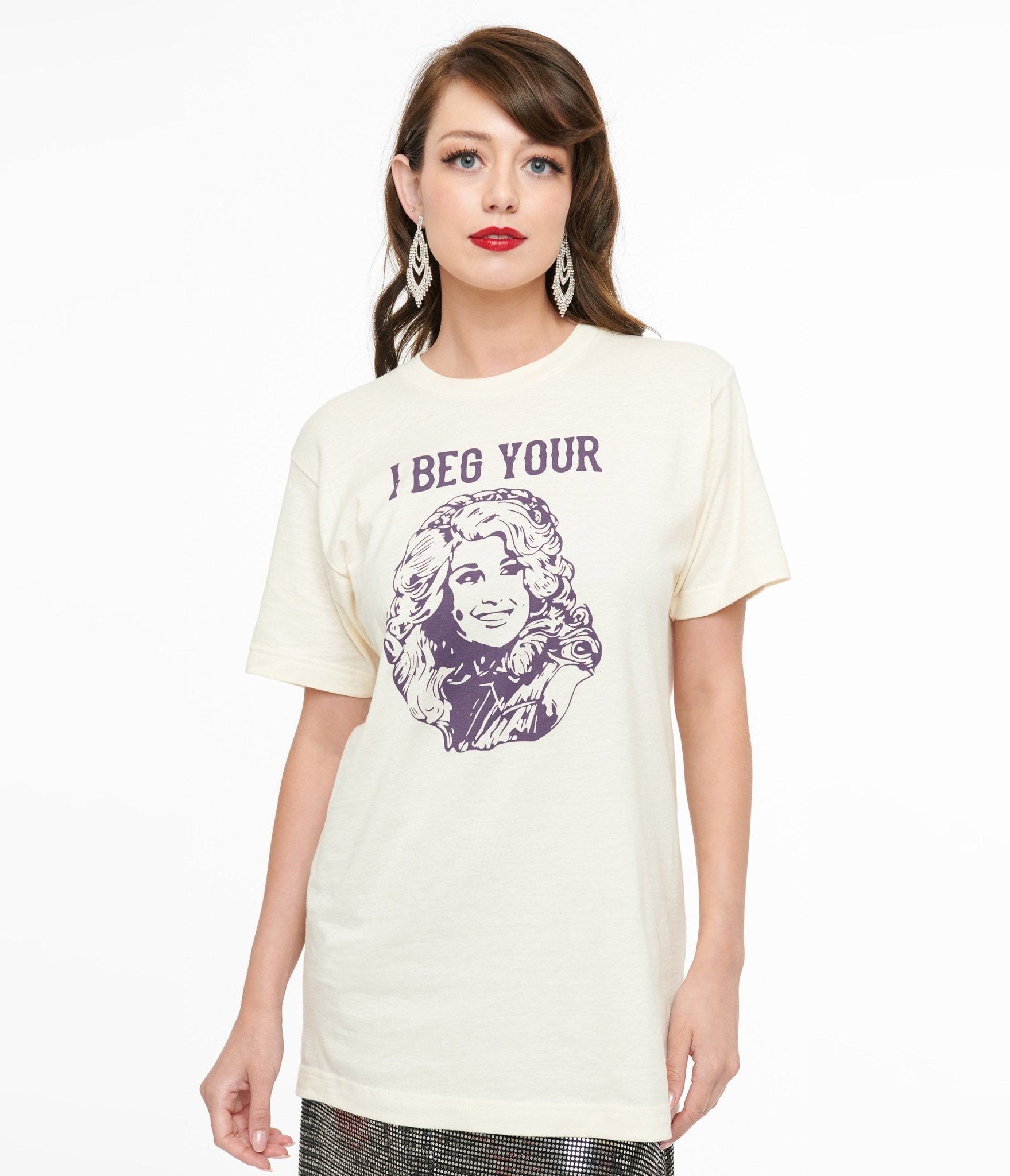I Beg Your Parton Unisex Graphic Tee - Unique Vintage - Womens, TOPS, TEES