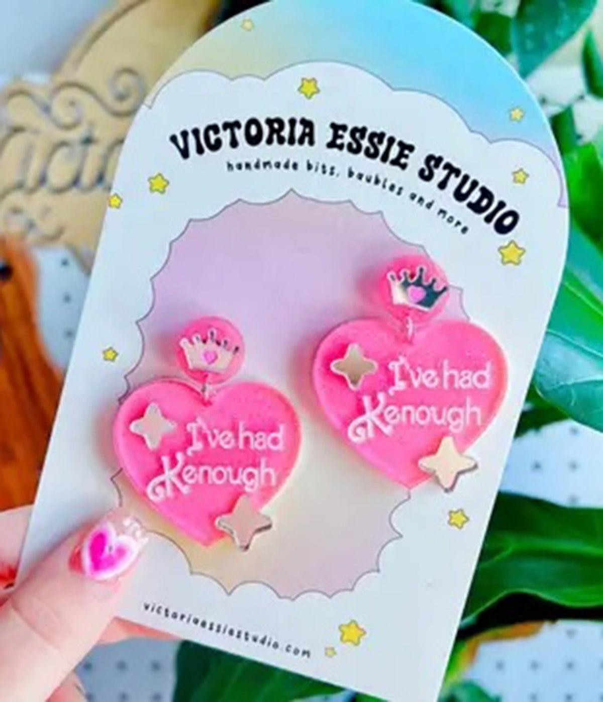 I've Had Kenough Heart Shaped Earrings
