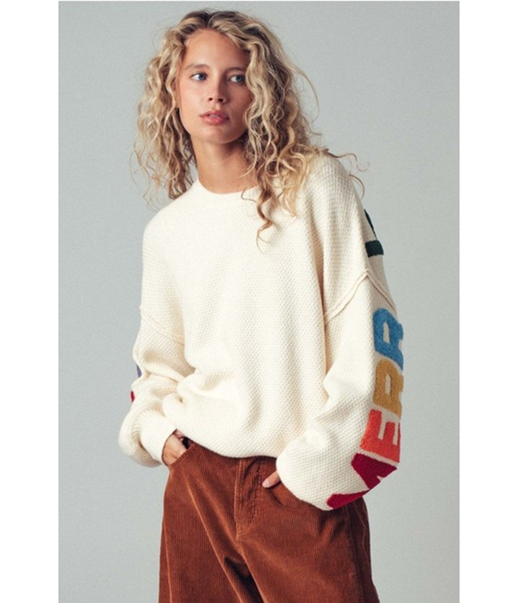 Ivory Festive Merry Christmas Sweater - Unique Vintage - Womens, TOPS, SWEATERS