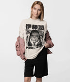 Ivory Horror Anime Unisex Graphic Tee - Unique Vintage - Womens, GRAPHIC TEES, TEES