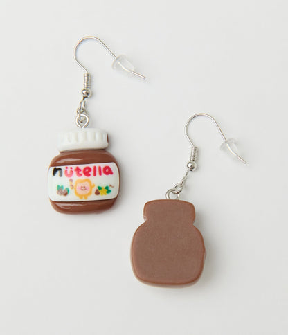 Jar Of Nutella Earrings - Unique Vintage - Womens, ACCESSORIES, JEWELRY
