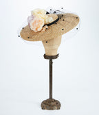 Kathy Jeanne Floral Straw Romantic Fascinator Hat - Unique Vintage - Womens, ACCESSORIES, HATS