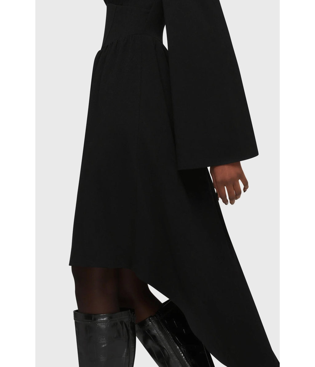 Kill Star Black Eye Of Eris Hi - Low Dress - Unique Vintage - Womens, DRESSES, MIDI