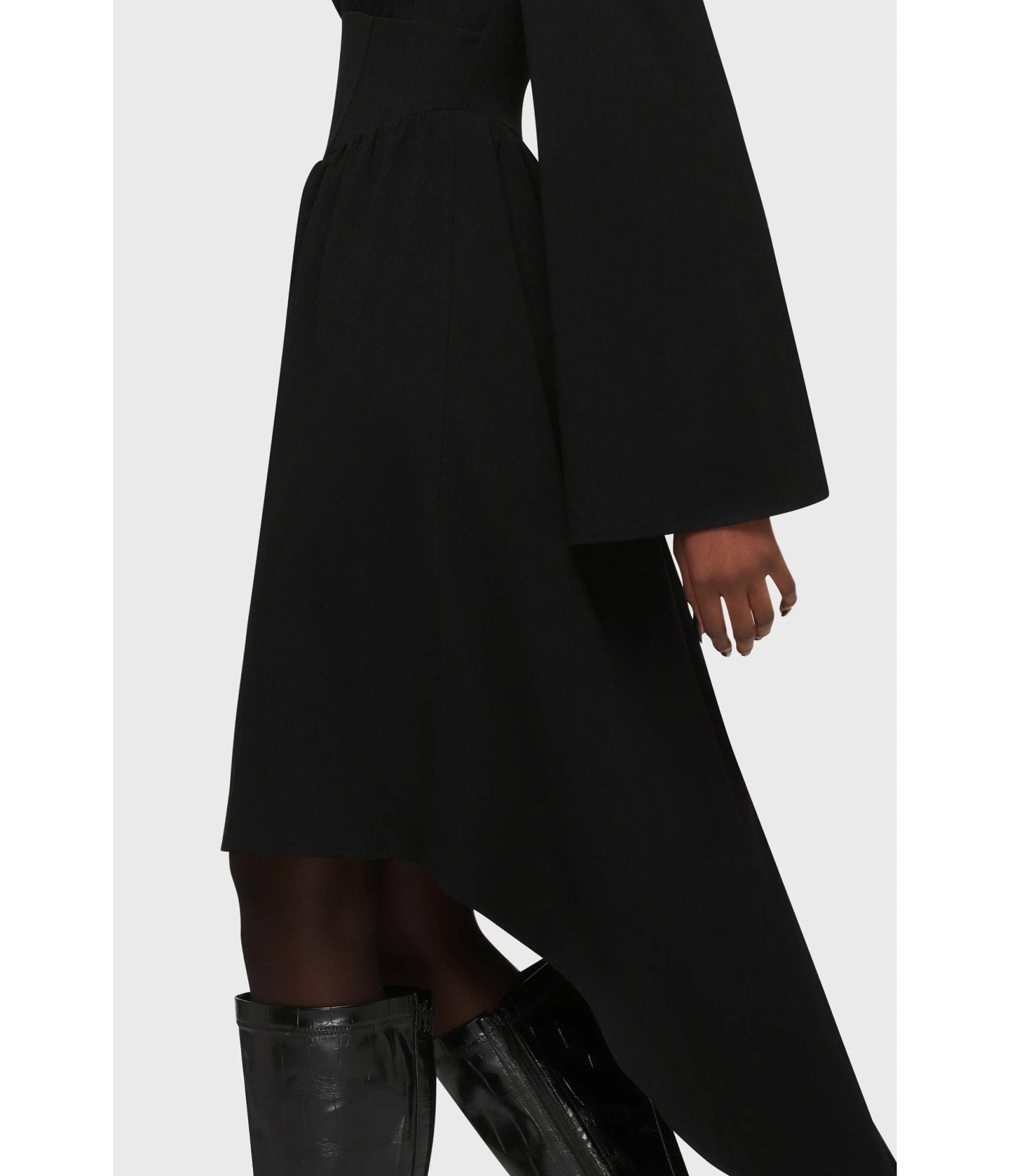 Kill Star Black Eye Of Eris Hi - Low Dress - Unique Vintage - Womens, DRESSES, MIDI