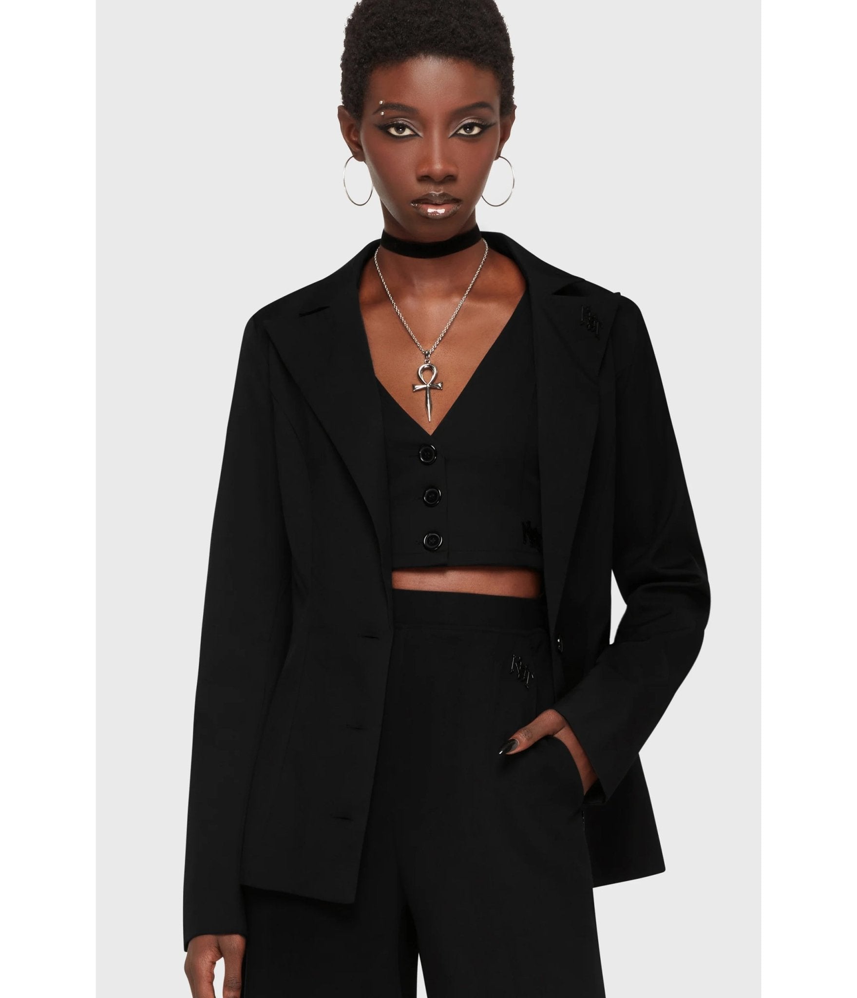 Kill Star Black Oblivienne Jacket - Unique Vintage - Womens, TOPS, OUTERWEAR