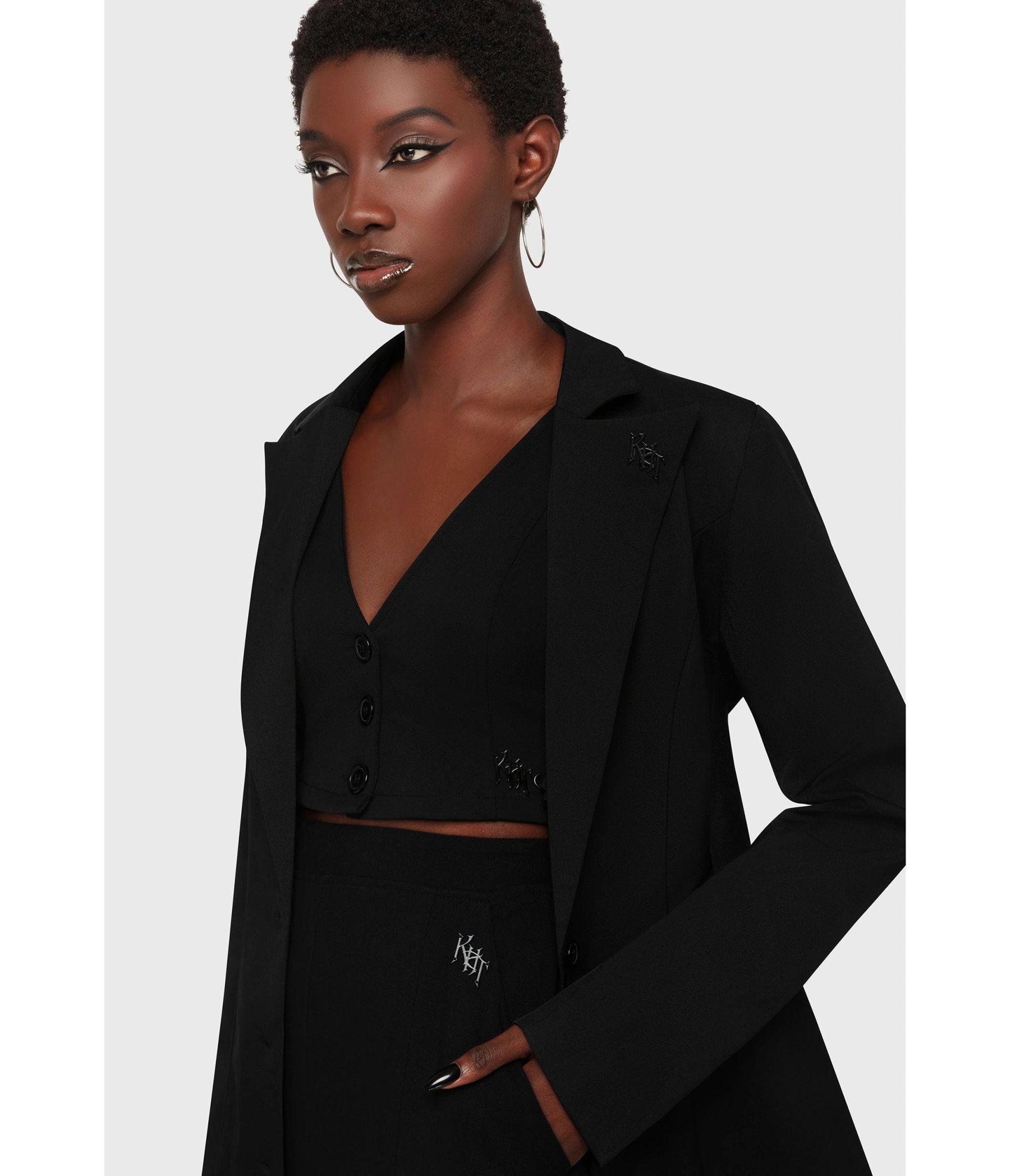 Kill Star Black Oblivienne Jacket - Unique Vintage - Womens, TOPS, OUTERWEAR