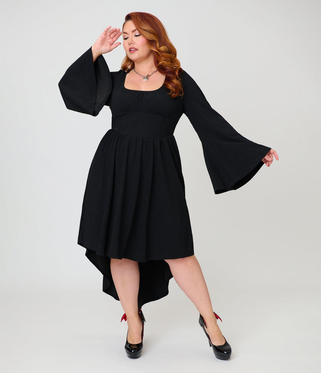 Kill Star Plus Size Black Eye Of Eris Hi-Low Dress – Unique Vintage