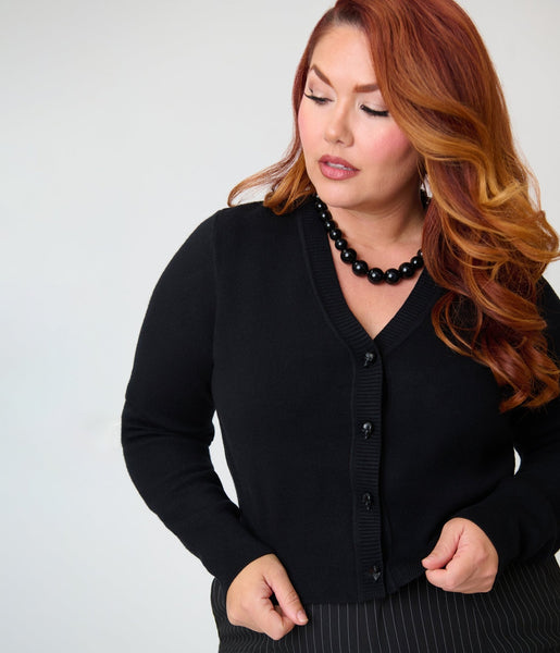 Kill Star Plus Size Black Lanas Eclipse Cropped Cardigan – Unique