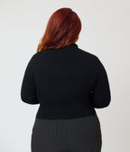 Kill Star Plus Size Black Lanas Eclipse Cropped Cardigan - Unique Vintage - Womens, TOPS, SWEATERS