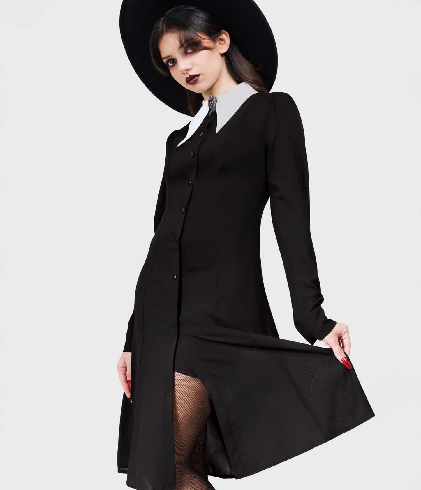 Killstar Black Crepuscular Dress - Unique Vintage - Womens, DRESSES, FIT AND FLARE