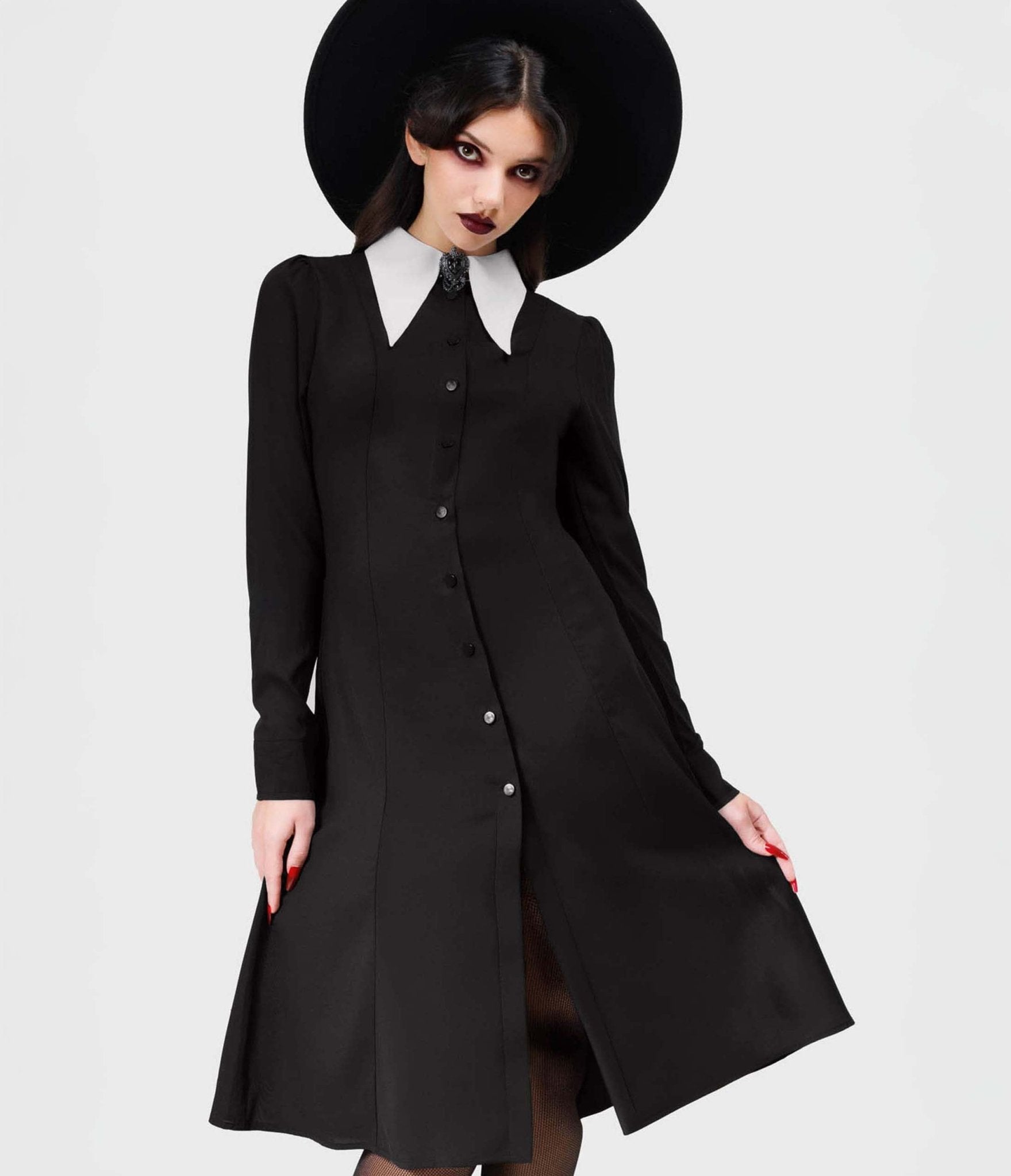 Killstar Black Crepuscular Dress - Unique Vintage - Womens, DRESSES, FIT AND FLARE