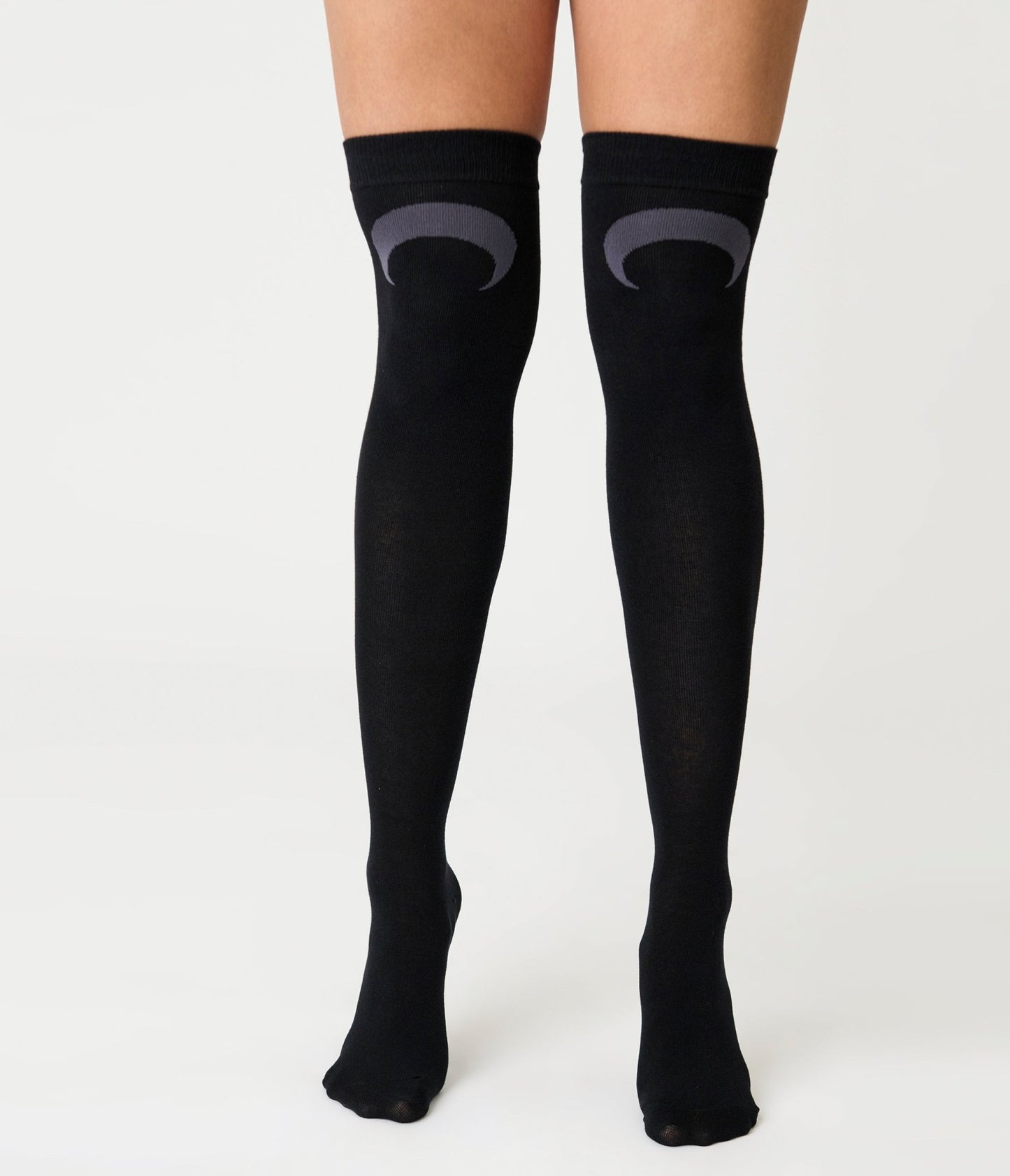 Killstar Black & Grey Lunaloom Knee High Socks - Unique Vintage - Womens, ACCESSORIES, HOSIERY