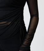 Killstar Black Sheer Mesh Dysmorra Top - Unique Vintage - Womens, TOPS, WOVEN TOPS
