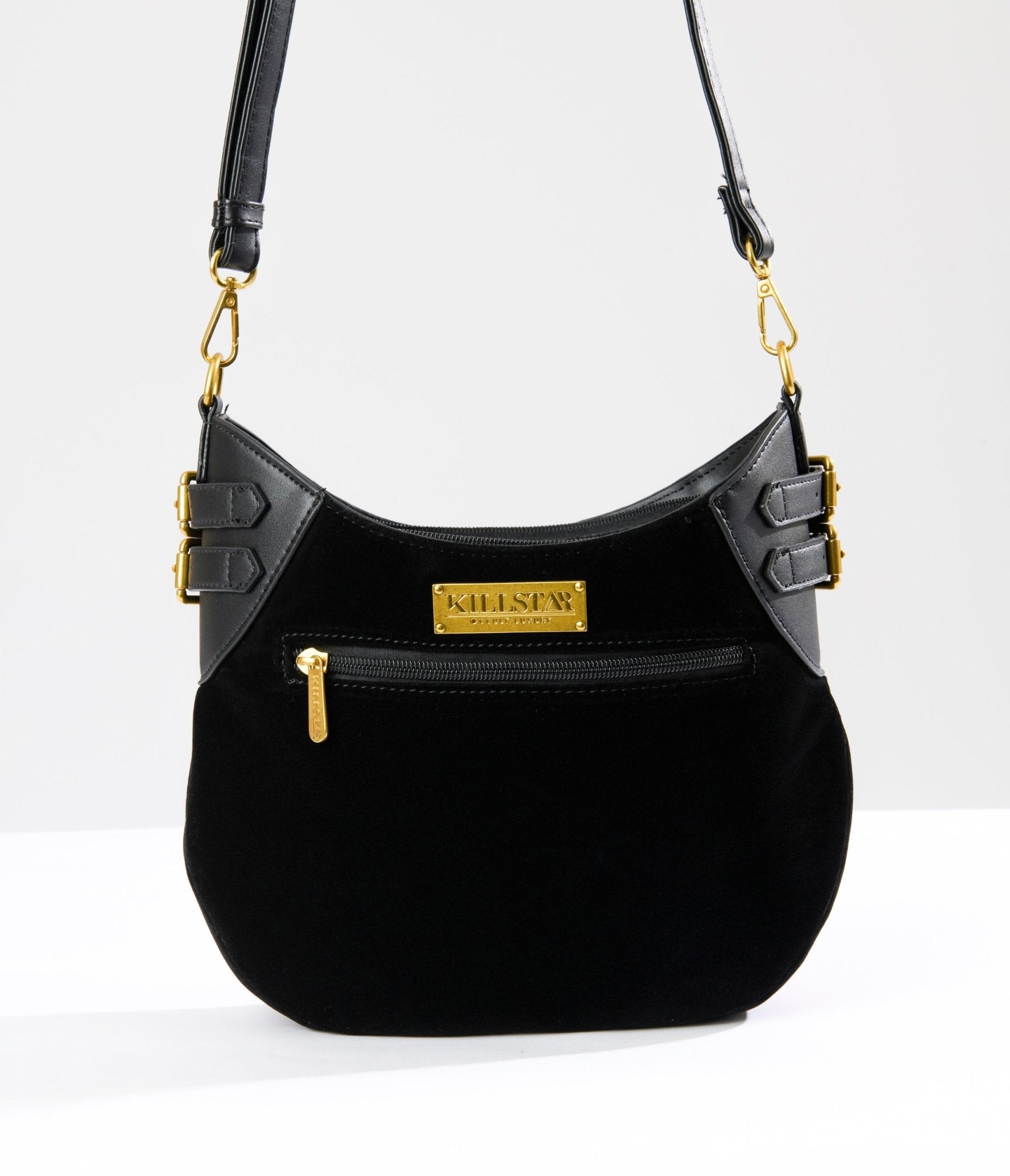 Killstar Black Suede Snake Adder Handbag - Unique Vintage - Womens, ACCESSORIES, HANDBAGS