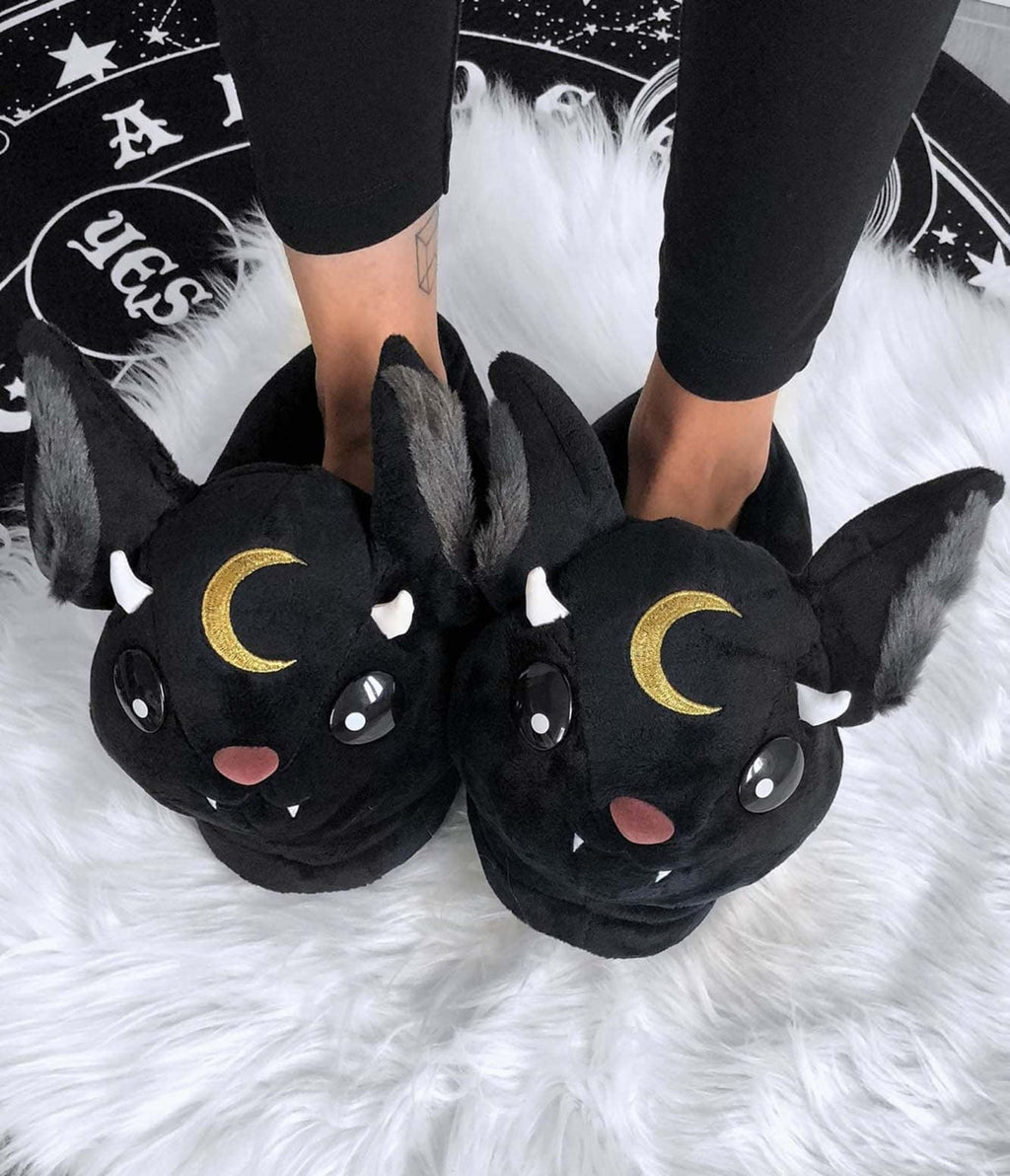 Killstar Vampir Slippers - Unique Vintage - Womens, SHOES, FLATS