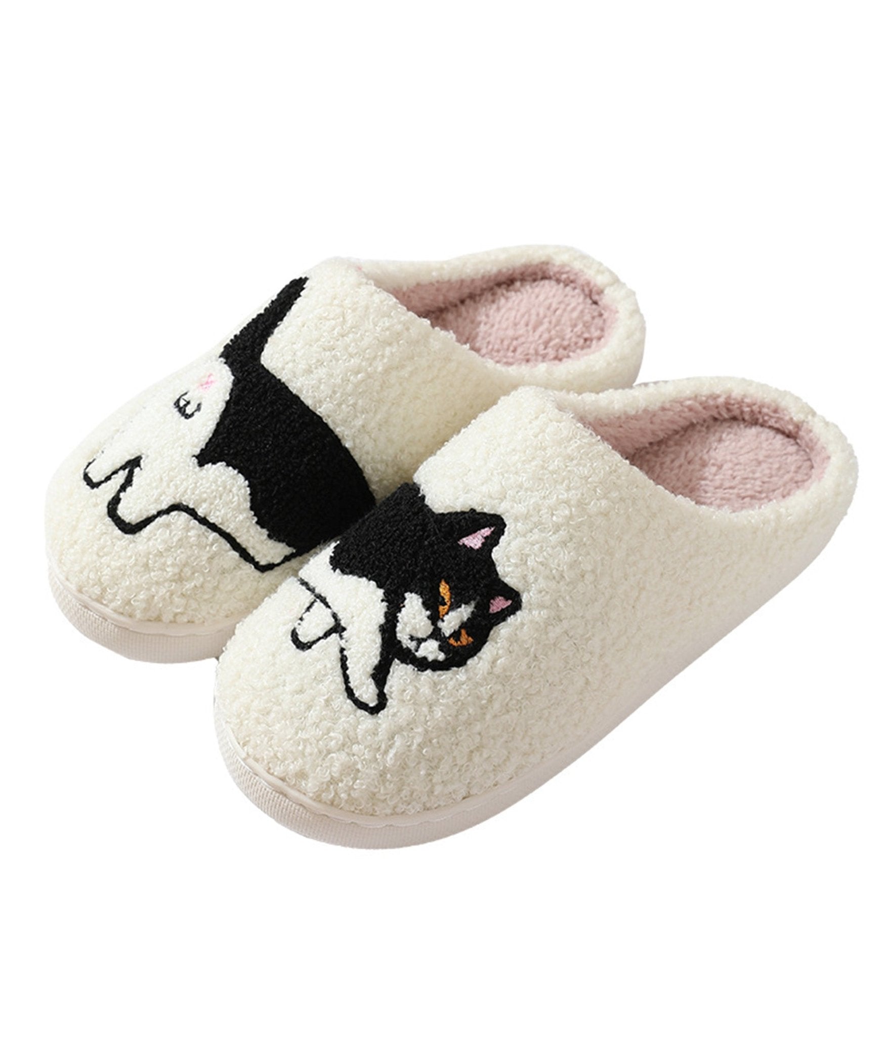 Kitten Cotton Slippers - Unique Vintage - Womens, SHOES, LOAFERS