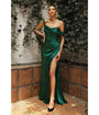 Ladivine by Cinderella Divine Emerald Convertible Charmeuse Prom Dress