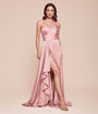 Ladivine by Cinderella Divine Mauve One Shoulder Satin A-line Dress