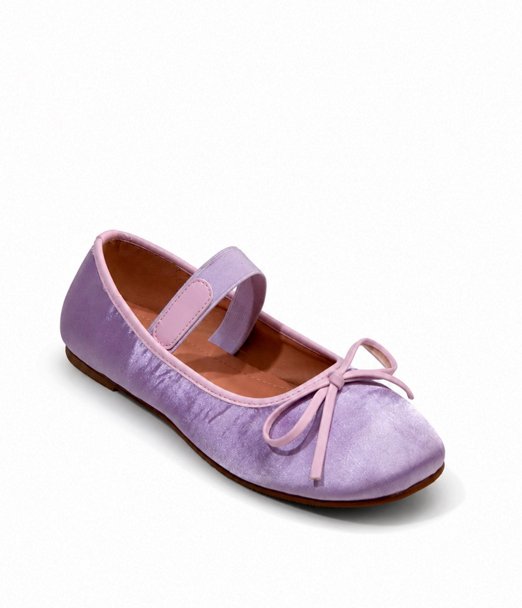 Lavender Satin Ballet Flats - Unique Vintage - Womens, SHOES, FLATS