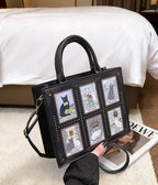 Leatherette Cat Tarot Card Satchel Handbag - Unique Vintage - Womens, ACCESSORIES, HANDBAGS