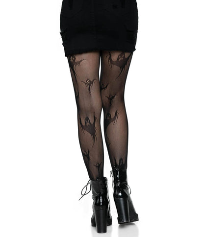 Leg Avenue Black Ghost Fishnets - Unique Vintage - Womens, ACCESSORIES, HOSIERY