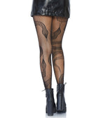 Leg Avenue Black Snake Fishnets - Unique Vintage - Womens, ACCESSORIES, HOSIERY
