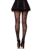 Leg Avenue Black Spiderweb Fishnets - Unique Vintage - Womens, ACCESSORIES, HOSIERY