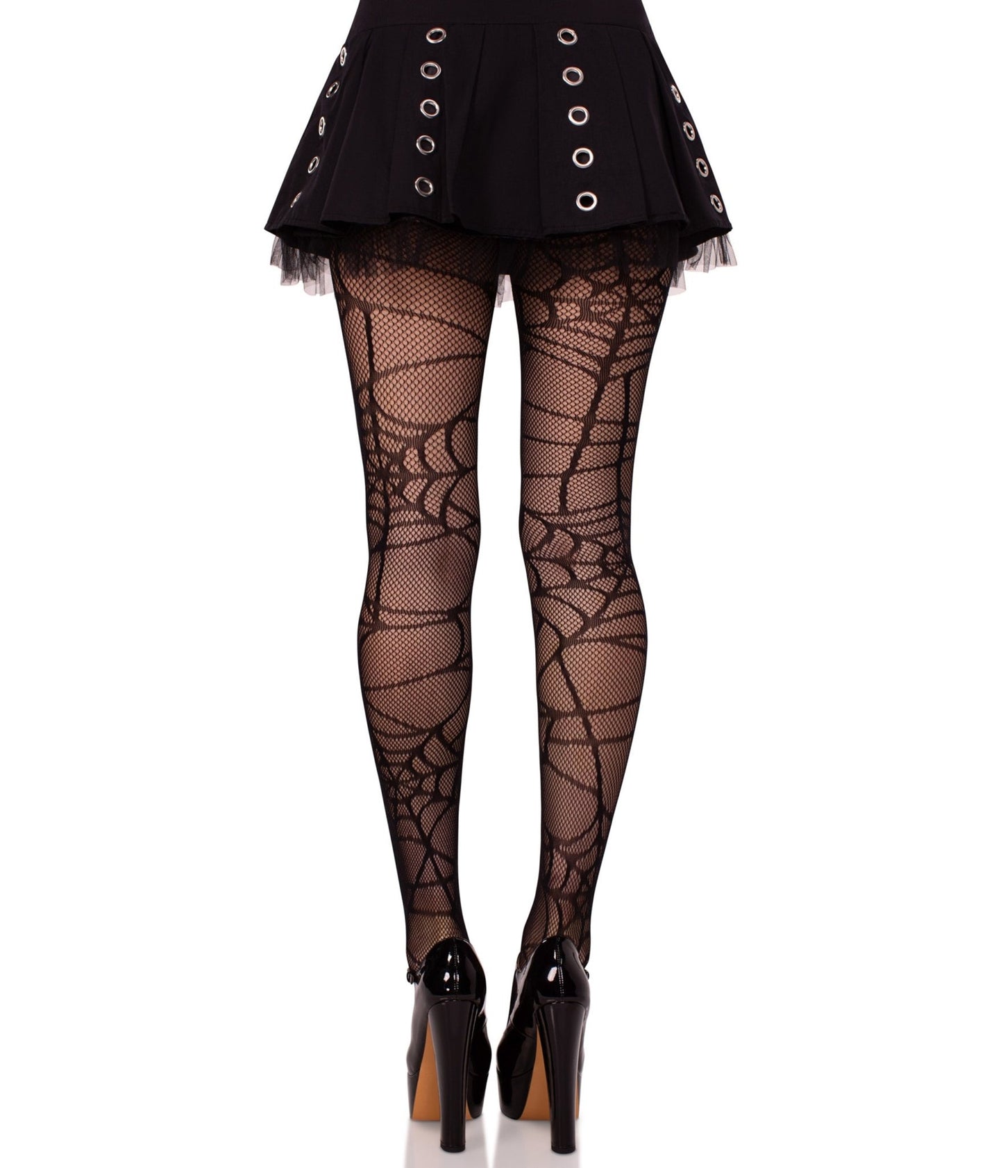 Leg Avenue Black Spiderweb Fishnets - Unique Vintage - Womens, ACCESSORIES, HOSIERY