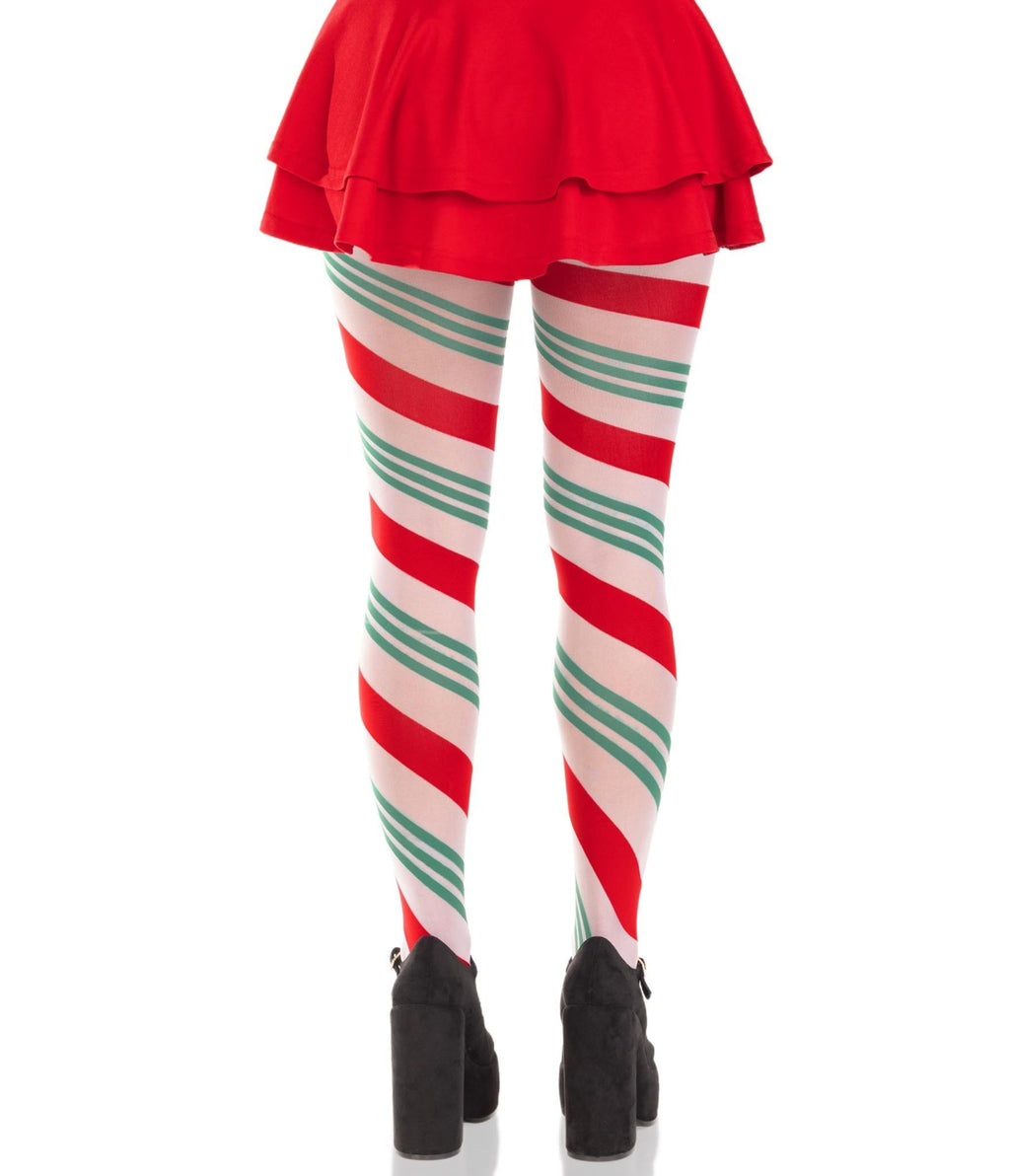 Leg Avenue Holiday Ribbon Striped Tights - Unique Vintage - Womens, ACCESSORIES, HOSIERY