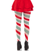 Leg Avenue Holiday Ribbon Striped Tights - Unique Vintage - Womens, ACCESSORIES, HOSIERY