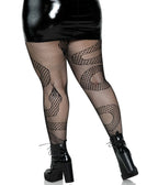 Leg Avenue Plus Size Black Snake Fishnets - Unique Vintage - Womens, ACCESSORIES, HOSIERY