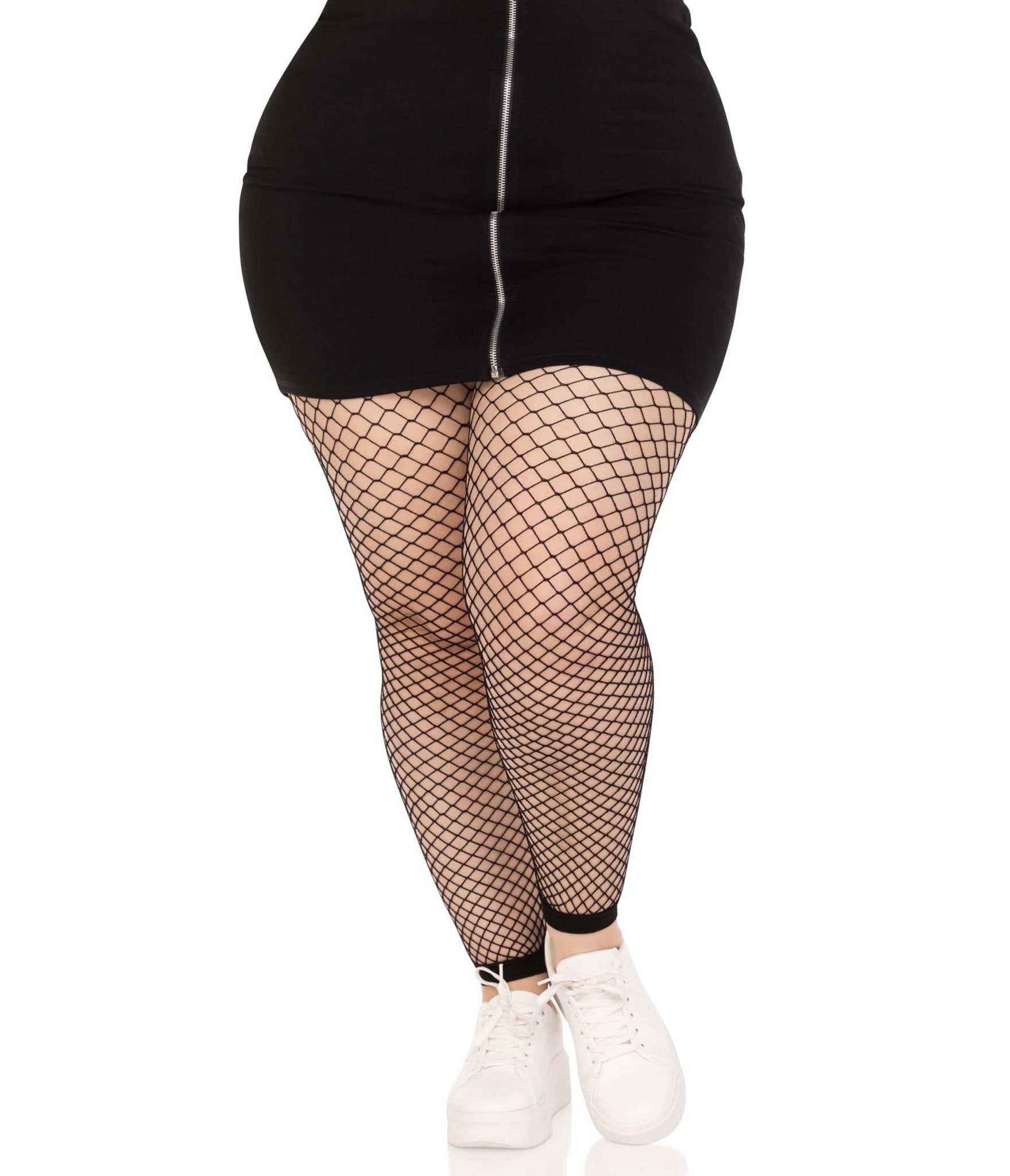 Leg Avenue Plus Size Delilah Footless Fishnet Tights - Unique Vintage - Womens, ACCESSORIES, HOSIERY