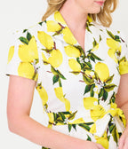 Lemon Yellow Button - Up Swing Dress - Unique Vintage - Womens, DRESSES, SWING